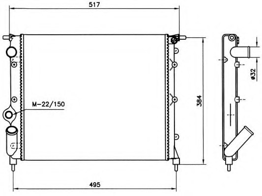 NRF 58786 Radiator, engine cooling